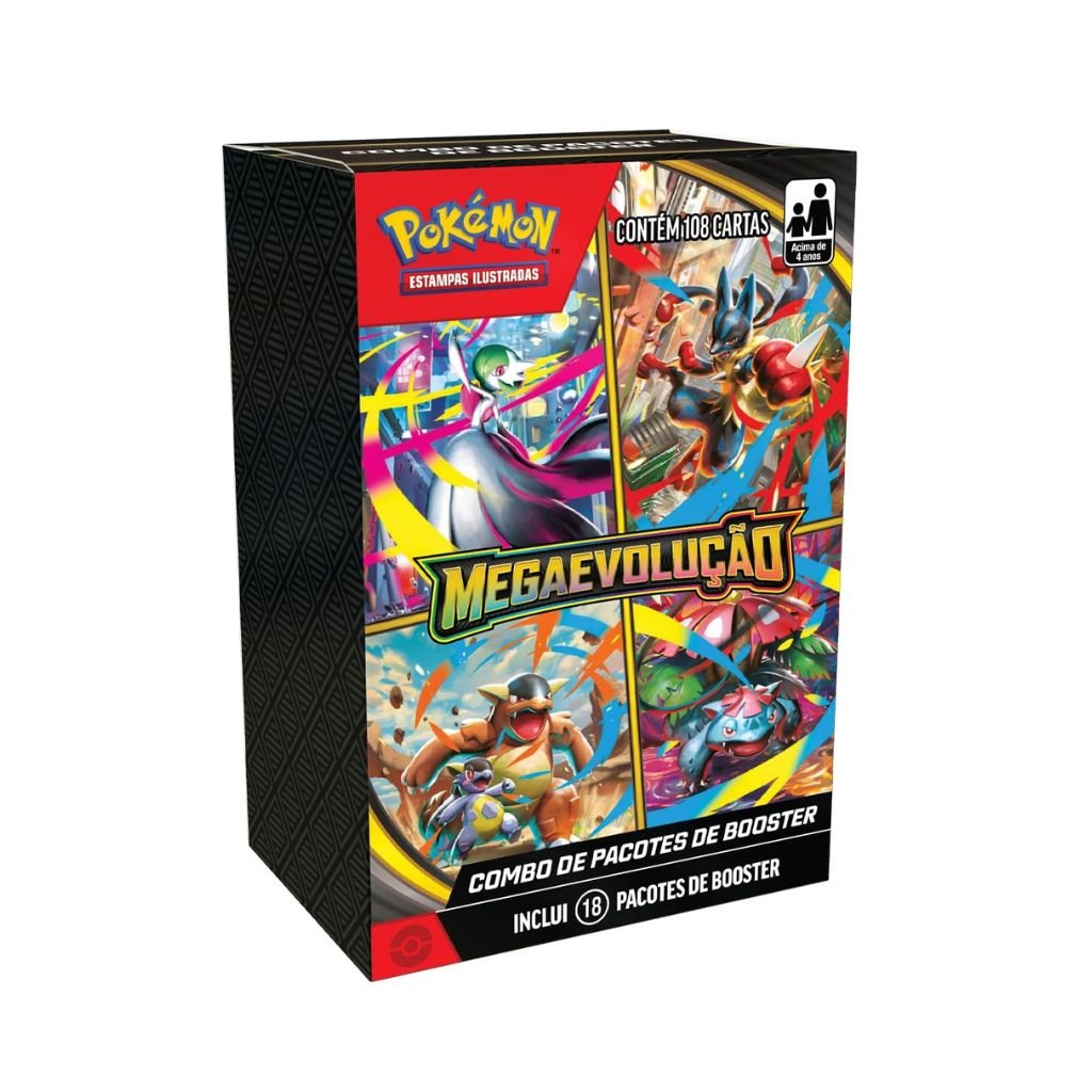 Combo de Booster MegaEvoluções Fogo Fantasmagórico - Pokemon TCG PORT